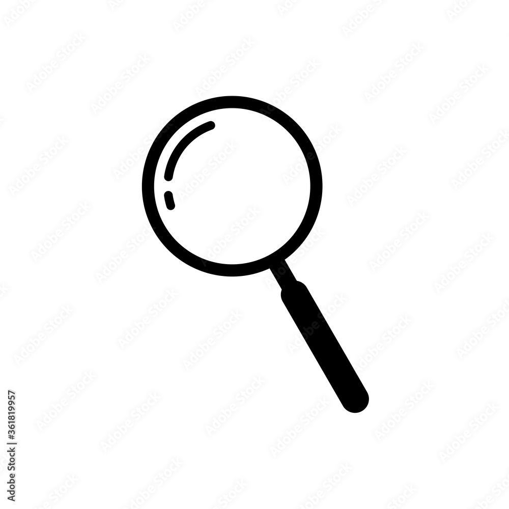 magnifier icon in trendy flat style magnifier icon in trendy flat style