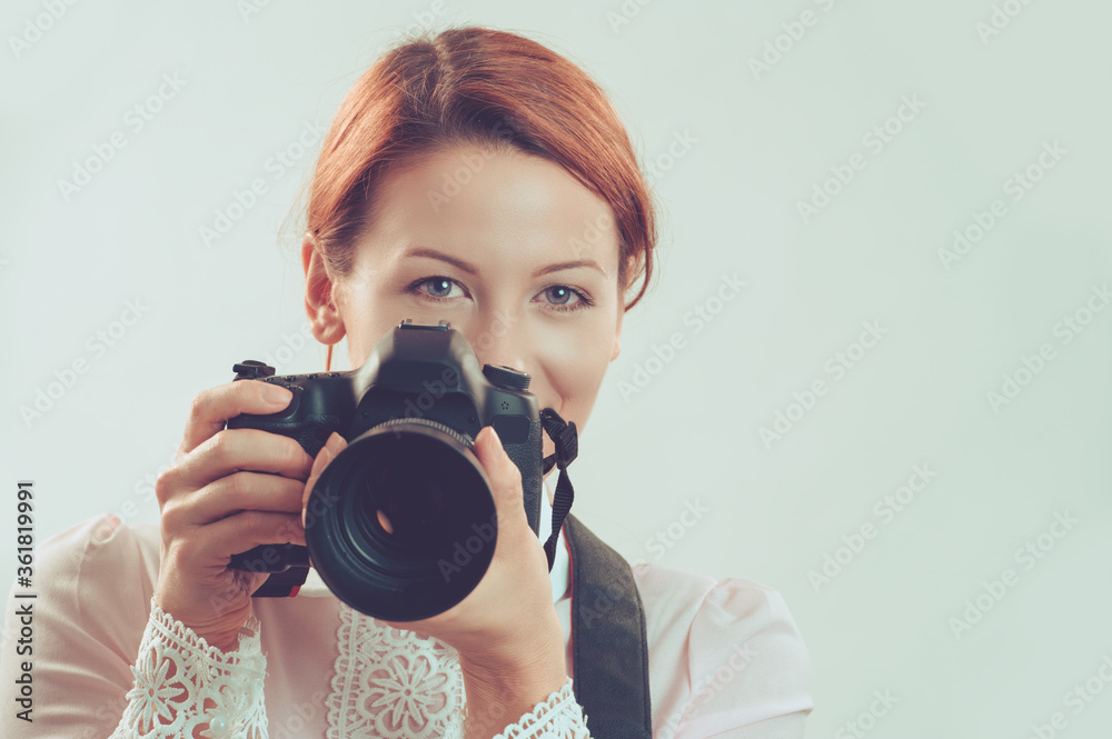 Photographer. Woman lady girl taking pictures Photographer. Woman lady girl taking pictures