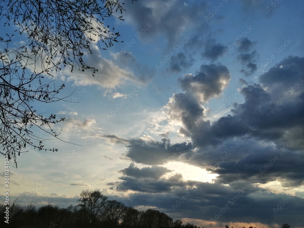 clouds over the sky