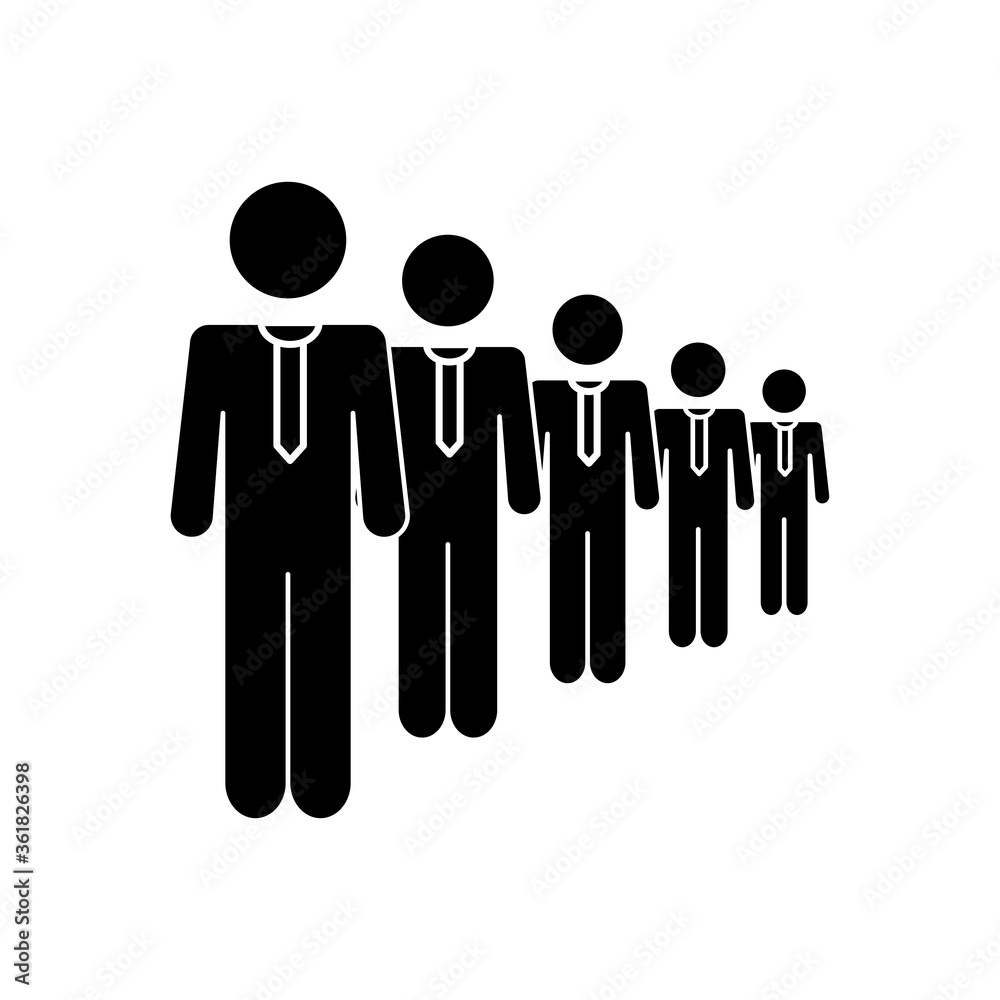 pictogram businessmen standing, silhouette style pictogram businessmen standing, silhouette style