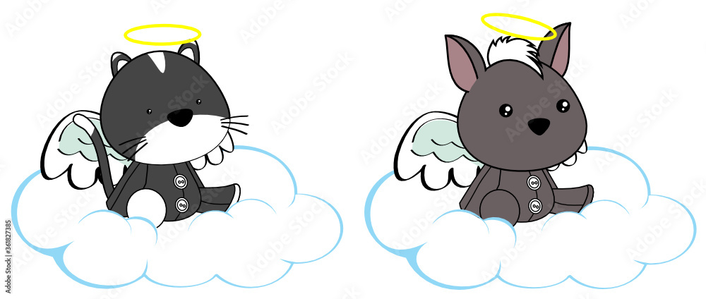 kawaii baby animals cherub angel cartoon collection in vector format kawaii baby animals cherub angel cartoon collection in vector format
