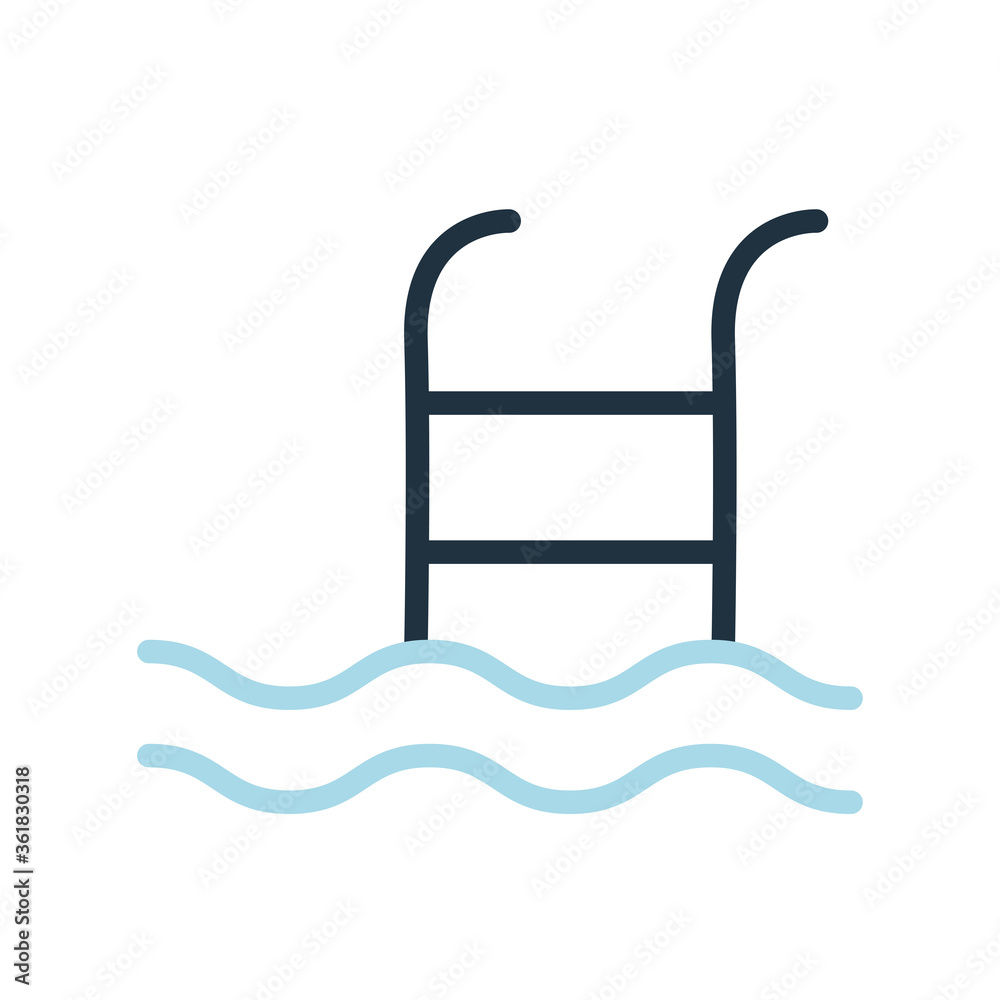 Pool flat style icon design, Summer vacation and tropical theme Vector illustration Pool flat style icon design, Summer vacation and tropical theme Vector illustration