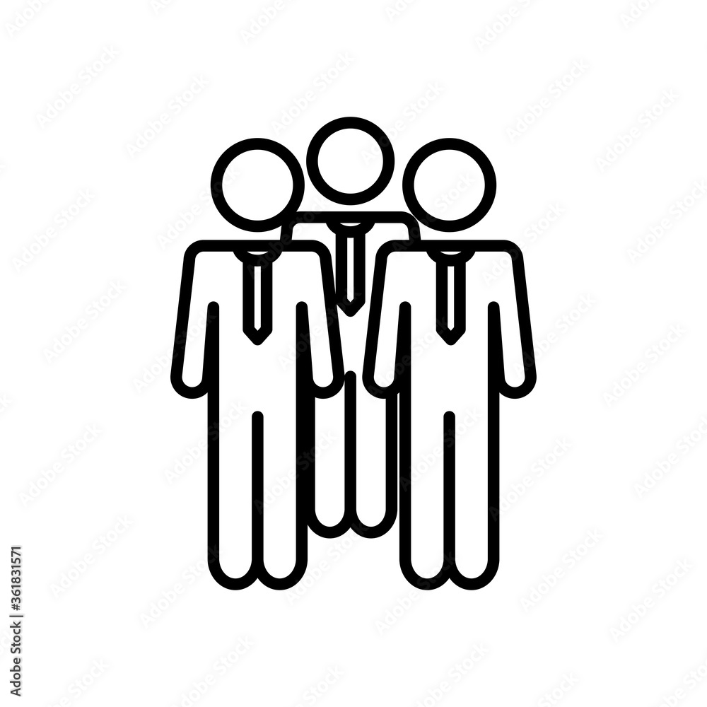 group of pictogram businesspeople icon, line style group of pictogram businesspeople icon, line style