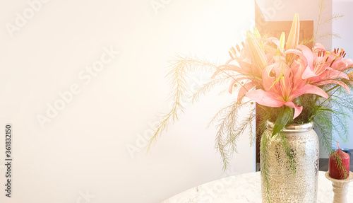 Summer flowers, Lilies in a...