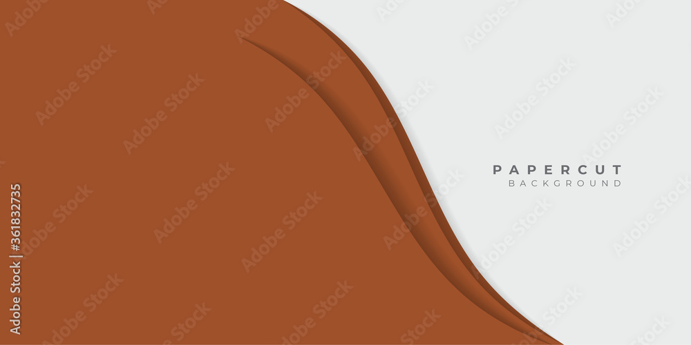 Modern white brown minimal and clean white paper cut background with realistic circle shape. Elegant silver design for web, presentation, wallpaper Modern white brown minimal and clean white paper cut background with realistic circle shape. Elegant silver design for web, presentation, wallpaper