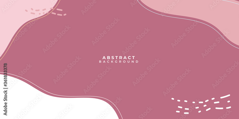 Abstract 3D pink brown white liquid fluid circles pink pastels color beautiful background with halftone texture.