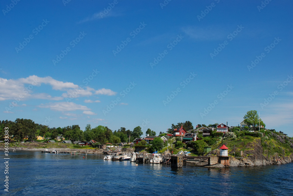 Obraz premium A beautiful summers day on the water in Oslofjord in Norway