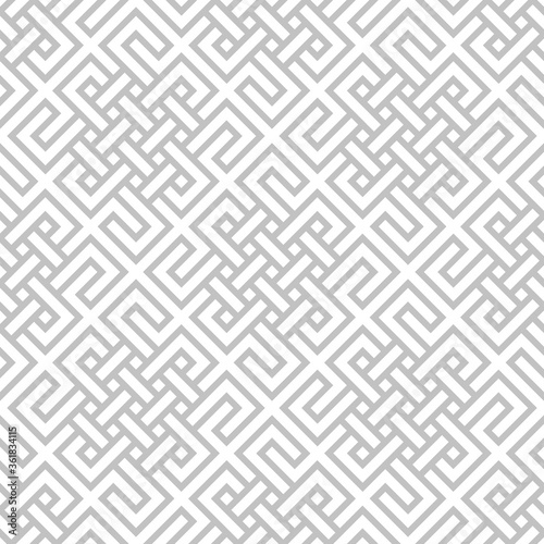 Abstract geometric pattern. A seamless vector background. White and gray ornament. Graphic modern pattern. Simple lattice graphic design.