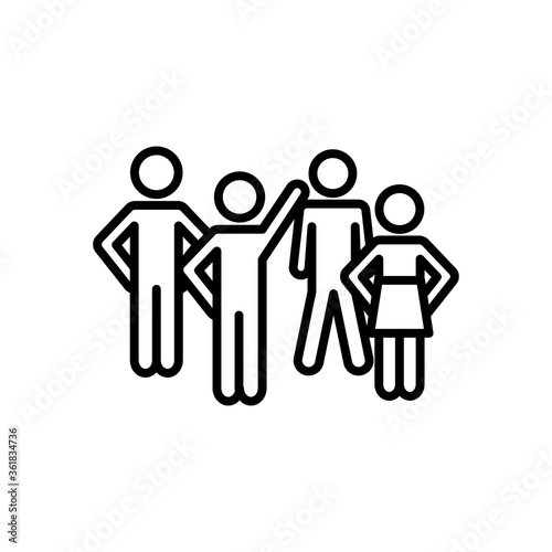 pictogram men and woman icon  line style