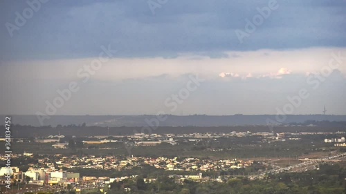 Time Lapse 4k of the city and storm - Sunset - Brasília DF	