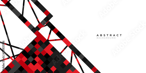 Red white black background with abstract wave spiral modern element for banner, presentation design and flyer