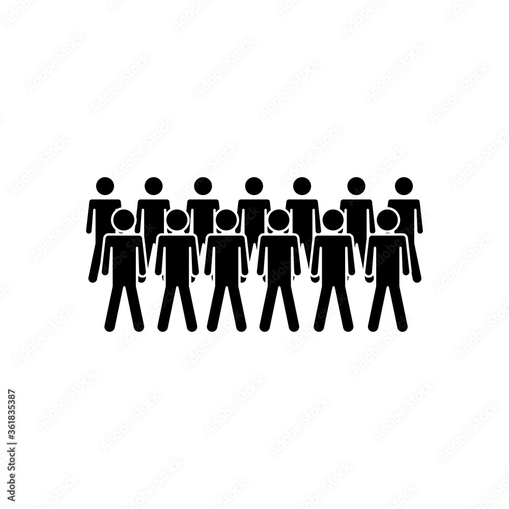group of pictogram people, silhouette style group of pictogram people, silhouette style