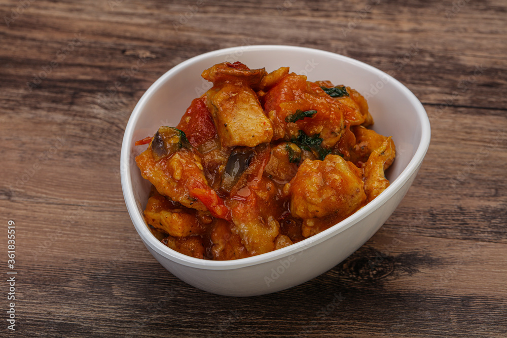 Chicken with oyster sauce and vegetables Chicken with oyster sauce and vegetables