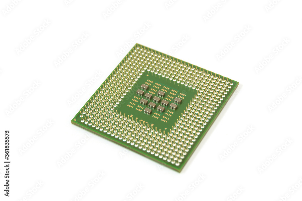 Bottom of Computer notebook CPU cache memory 1 megabytes on white background, isolated. Bottom of Computer notebook CPU cache memory 1 megabytes on white background, isolated.