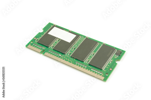 DDR RAM memory for computer notebook on white background, isolated.