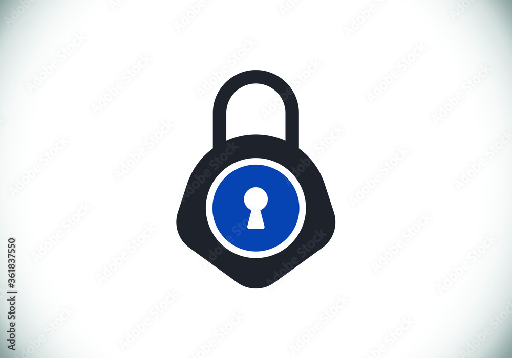 Lock icon. Security logo for mobile and web. Lock logo sign symbol vector illustration