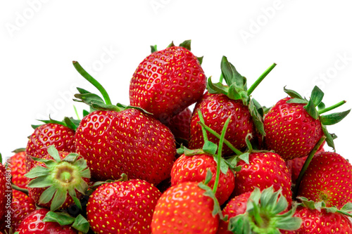 Strawberry. Sweet juicy strawberries isolated on a white background close-up.