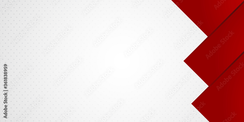 Red and white geometric corporate presentation background design Stock