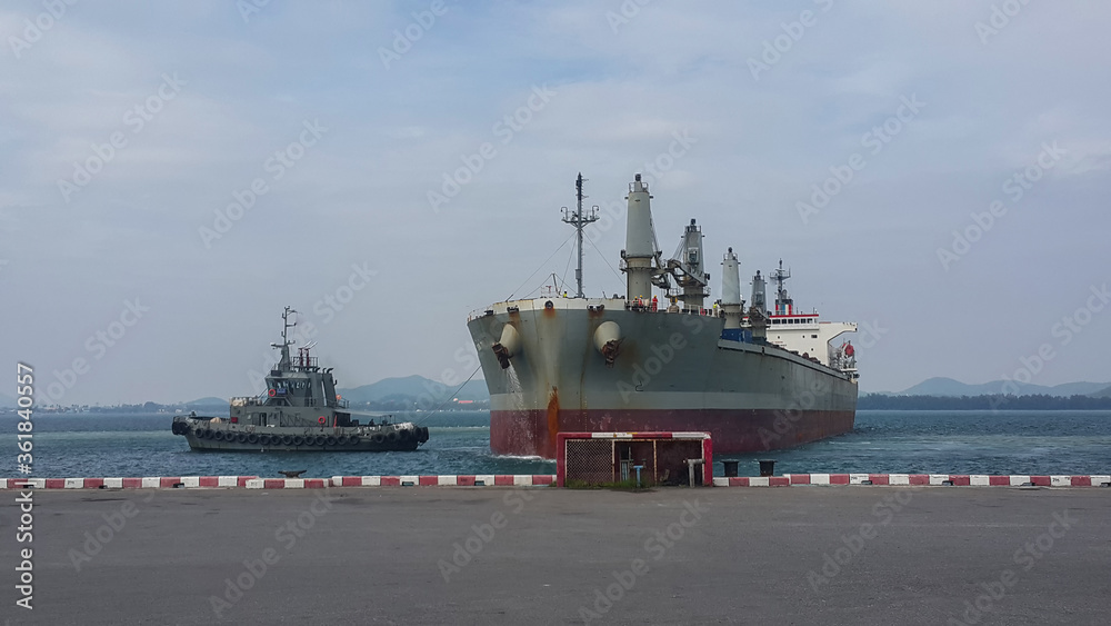 cargo ship in port