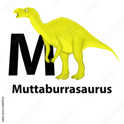 Muttaburrasaurus. ABC Dinosaurs. Dinosaur Alphabet photo