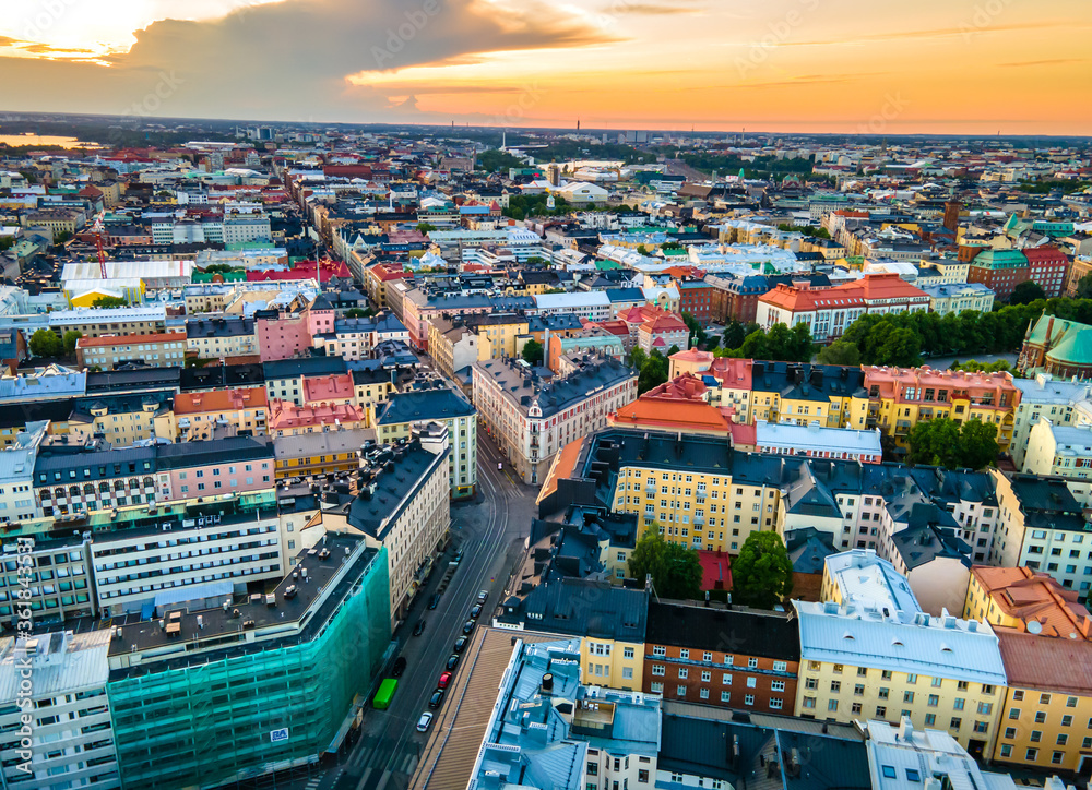 Panoramic view of Helsinki.