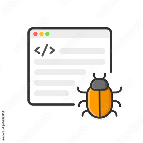 find bug coding application browser icon
