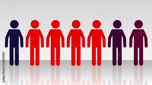 clip art of the affect of an infected person on healthy others showing the spread of viruses 