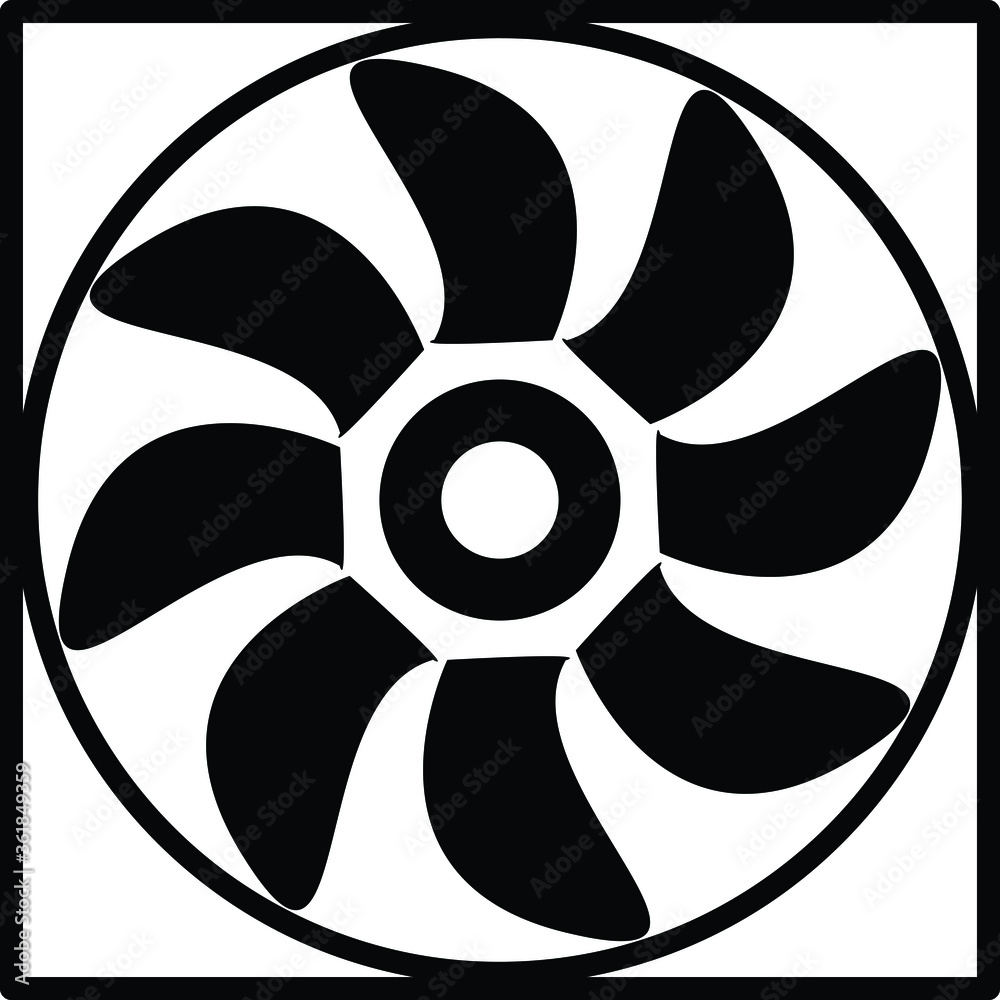 black fan isolated on white airing black fan isolated on white airing