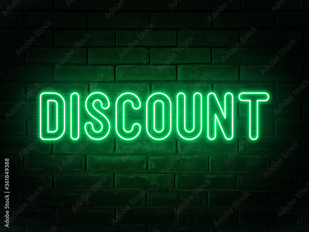 Discount - neon text Discount - neon text