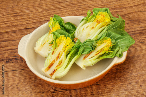 Vegan Grilled bok choy salad
