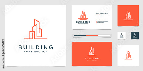 building real estate logo design with business cards