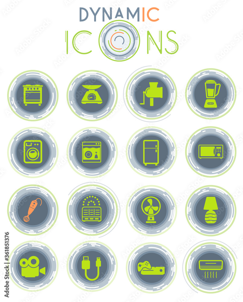 Home applicances dynamic icons