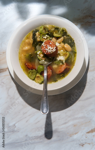 Mediterranean Olive Sausage Soup photo