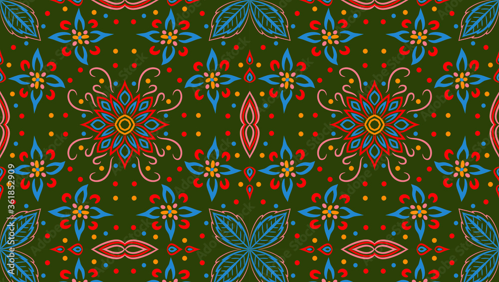  Embroidery pattern graphic beautiful seamless texture textile pattern digital Design.