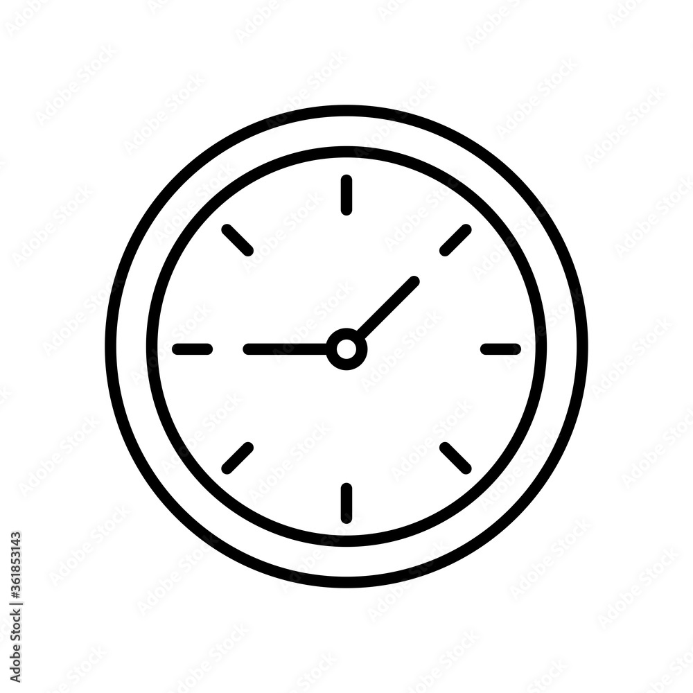 Clock line style icon design, Time tool watch second deadline measure countdown and object theme Vector illustration Clock line style icon design, Time tool watch second deadline measure countdown and object theme Vector illustration