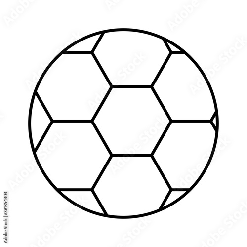 Ball line style icon design  Soccer football sport hobby competition and game theme Vector illustration