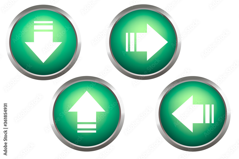 Icon button down, up, right, left Vector set of buttons, icons. Web icons, pointers, design elements. Icon button down, up, right, left Vector set of buttons, icons. Web icons, pointers, design elements.