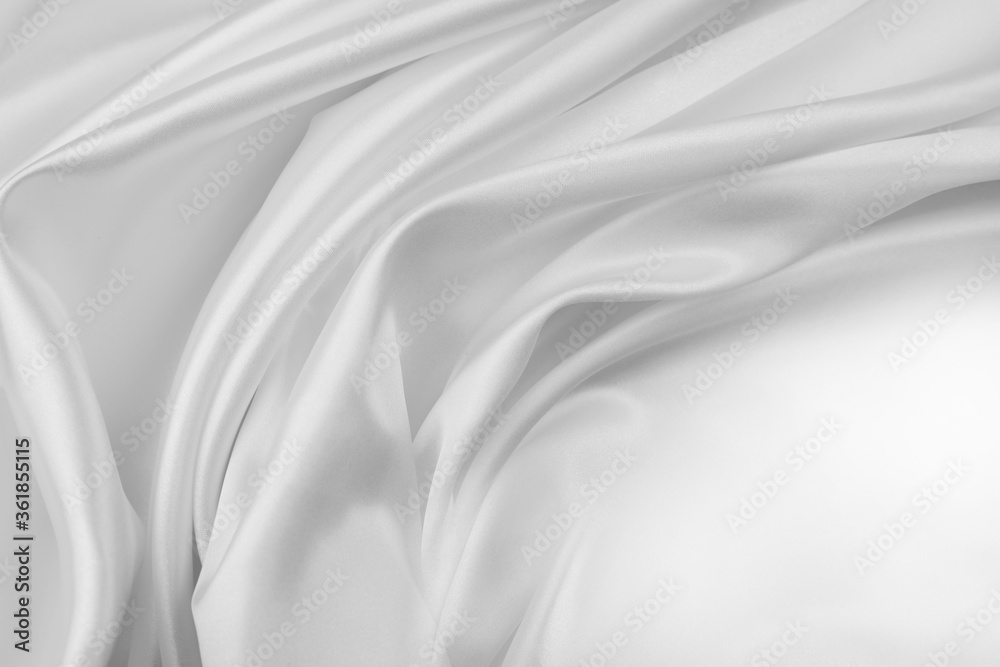 Obraz premium White silk fabric lines