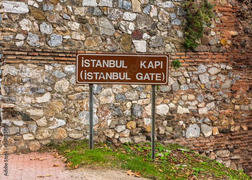 Istanbul Gate (Istanbul Kapi) of ancient Iznik Castle.