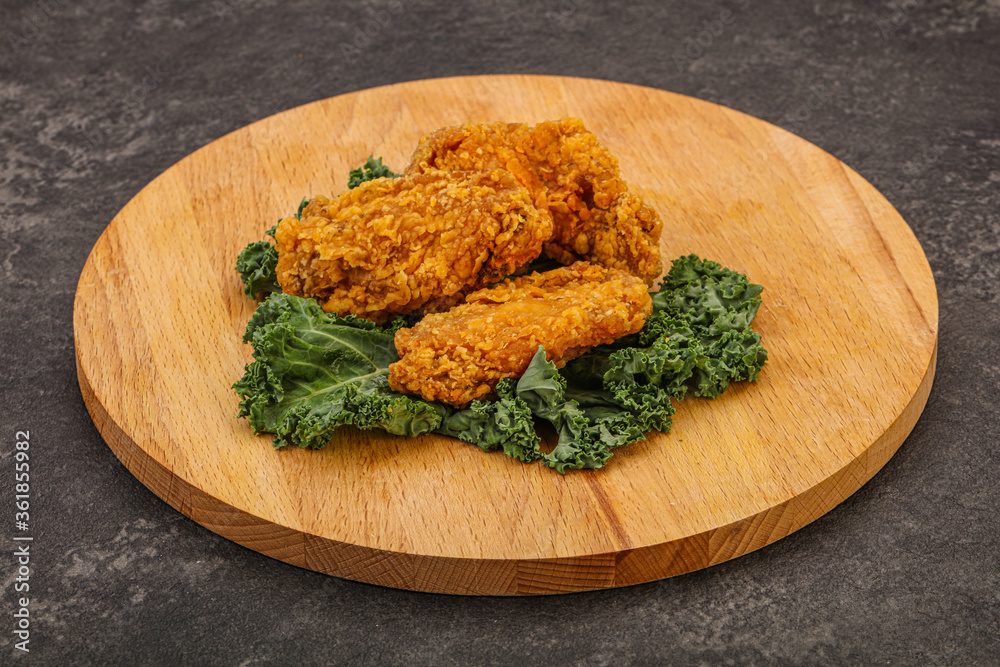 Hot fried crispy chicken wings Hot fried crispy chicken wings