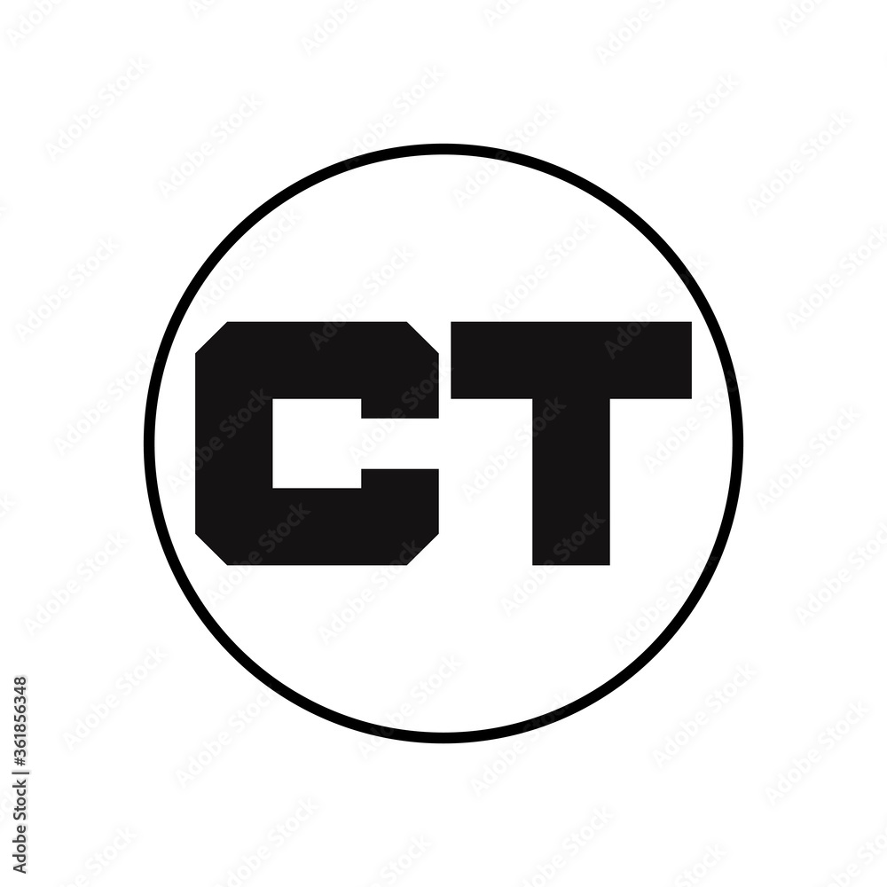 CT Letter Logo Design With Simple style CT Letter Logo Design With Simple style