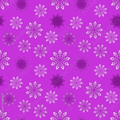 pattern seamless with pink floral ornaments. Flower Texture for kitchen wallpaper or bathroom flooring. can be used as wrapping paper, background, fabric print, wallpaper