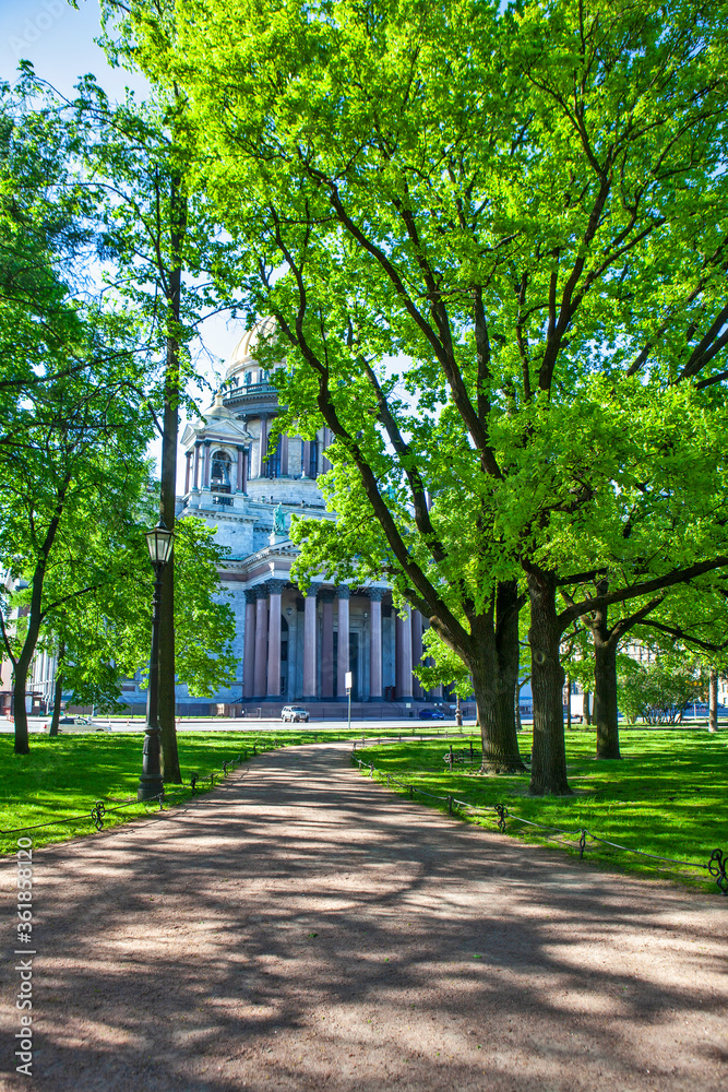 Oak planted by Alexander II at the opening of the garden in 1874. Alexander Garden. St. Petersburg. Russia Oak planted by Alexander II at the opening of the garden in 1874. Alexander Garden. St. Petersburg. Russia