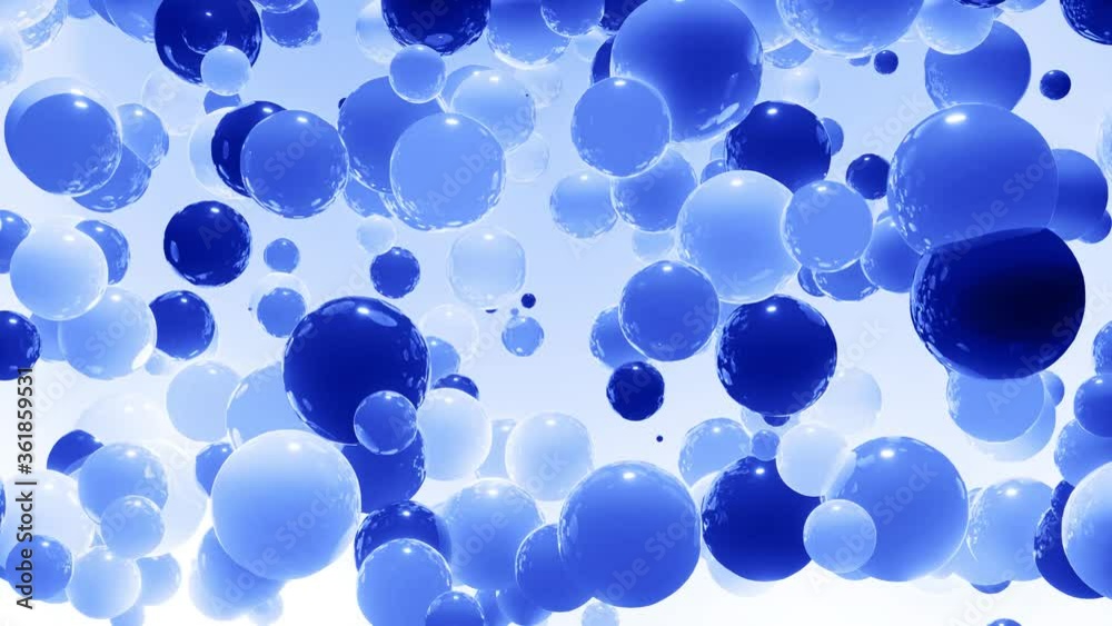 Abstract 4k background of spheres in shades of blue. Balls like leds hang in air and light up and go out. Bright stylish background Abstract 4k background of spheres in shades of blue. Balls like leds hang in air and light up and go out. Bright stylish background