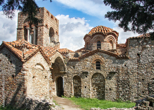 Byzantine church of Hagia Sophia in Mystras. Peloponnese