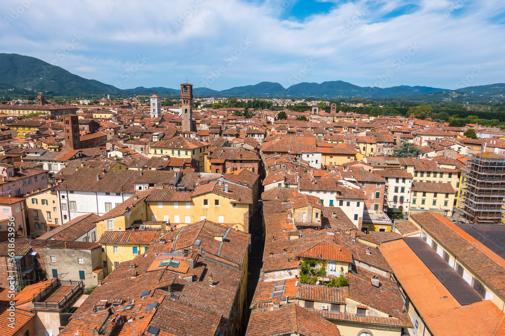 Roofs of Lucca, Toscana, Italy