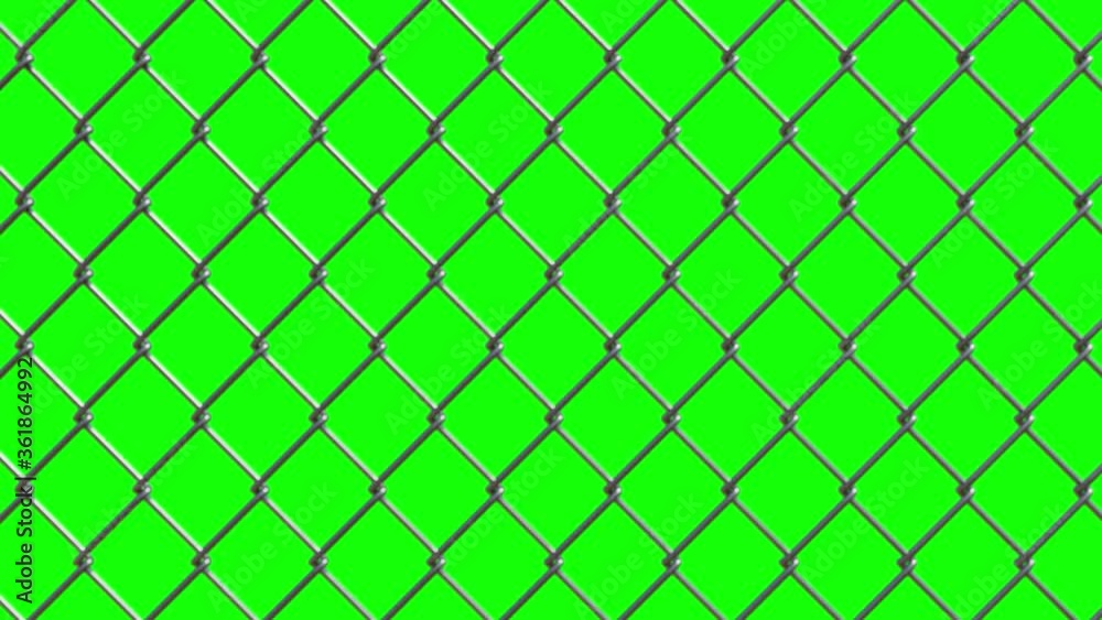 Chain link fencing Mesh Netting Focusing Chroma Key Video Transition with Alpha Channel Mask