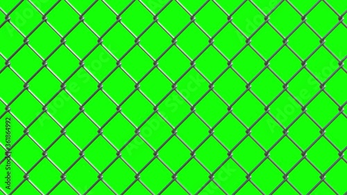 Chain link fencing Mesh Netting Focusing Chroma Key Video Transition with Alpha Channel Mask