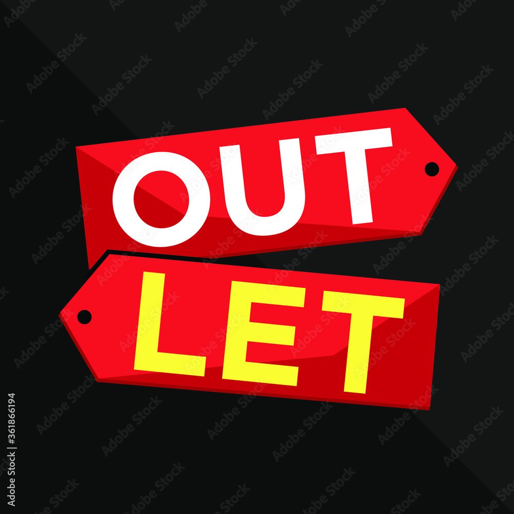 Outlet on a black background vector