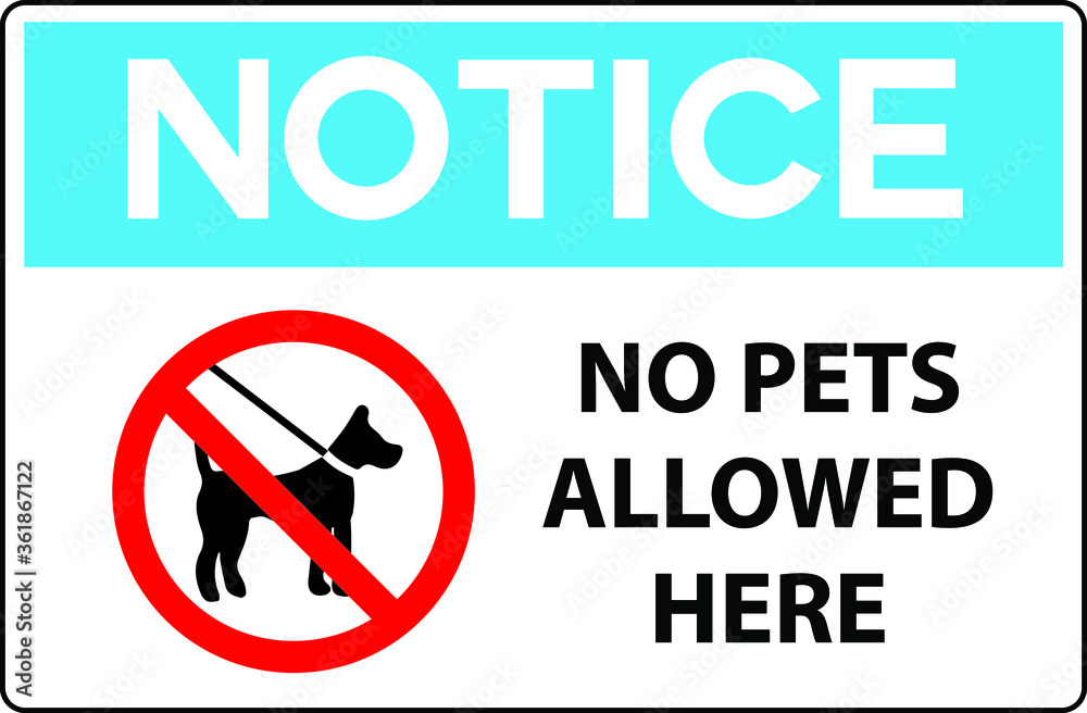 No pets allowed warning sign vector No pets allowed warning sign vector